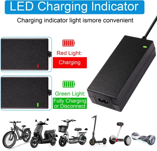 Miniatura 5 de Cargador de 42V 2A con 6 enchufes universal para batería de iones de litio de 36V, reemplazo rápido para maquinilla de afeitar, Jetson, Voyage