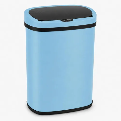 Miniatura 11 de Bote de basura automático de acero inoxidable de 13.2 galones con sistema de control de olores, sensor de movimiento semicircular sin tacto de 50