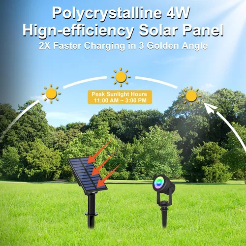 Miniatura 7 de Focos solares impermeables para exteriores, focos de paisaje RGB, iluminación solar decorativa de Navidad para jardín, patio, camino, césped