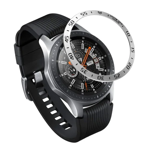 Miniatura 22 de AISPORTS Bisel Styling Compatible con Samsung Galaxy Watch 1.811 in Bisel Anillo Cubierta Adhesiva Anti Scratch Protección Acero Inoxidable Bisel
