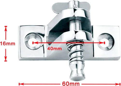 Miniatura 4 de Bisagra de cubierta ajustable de acero inoxidable 316 Bimini Montaje en cubierta lateral Hardware marino 2 uds