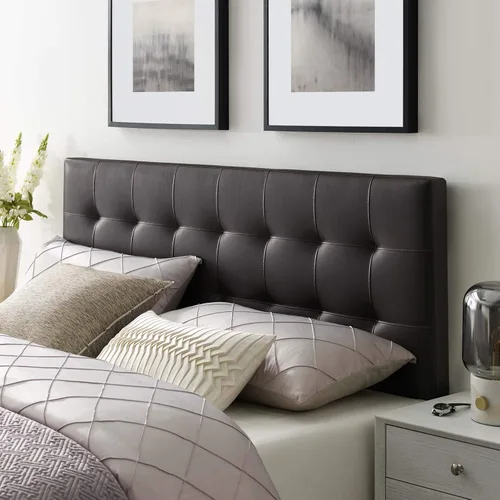 Miniatura 6 de Modway Lily Cabecera Capitoné de Cuero Sintético Tapizada Queen en Blanco
