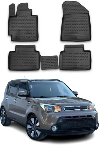 Miniatura 14 de OMAC Alfombrillas de piso para Kia Soul EV 2015-2019, alfombrillas para automóvil para todo clima, 3D, ajuste personalizado, alfombrilla de goma
