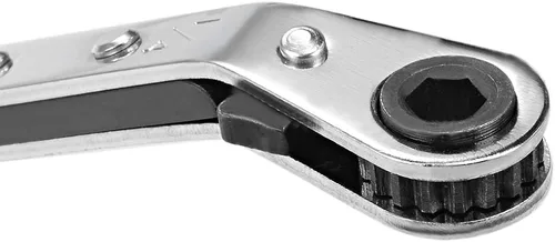 Miniatura 4 de uxcell Llave de trinquete reversible, extremo de caja doble de 1/4 pulgadas x 5/16 pulgadas, Cr-V