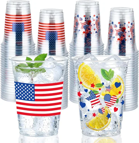 Miniatura 7 de 100 vasos de plástico de papel picado de 16 onzas, vasos de plástico para fiesta mexicana, sarape, vasos transparentes para taco, martes, carnaval