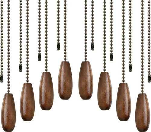 Miniatura 8 de Extensor de cadenas para ventilador de techo, 8 piezas, extensión de cadena colgante de madera para ventilador de lámpara de techo