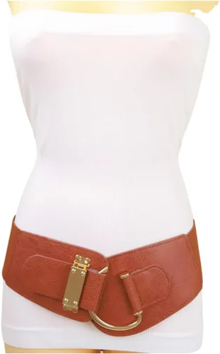 Miniatura 67 de TFJ - Cinturón ancho de moda para mujer, cintura alta, hebilla de gancho de metal dorado, talla XS, S, M, L, XL