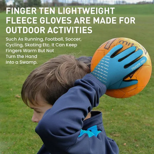 Miniatura 5 de FINGER TEN Guantes de invierno para pantalla táctil para niños y niñas, guantes térmicos para clima frío, guantes ligeros y cálidos para pantalla