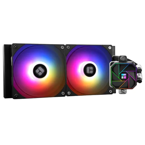 Thermalright Aqua Elite 240 V3 - Enfriador líquido de CPU, tamaño de fila de enfriamiento de 240, 2 ventiladores PWM de 4.724 in, rodamientos S-FDB,