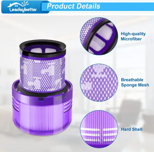 Miniatura 5 de Leadaybetter Filtro de repuesto compatible con Dyson V11 V15 SV14 SV15 SV15 SV17 SV28 Animal Extra Torque Drive Complete, SV22 SV47 Detect Submarine