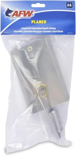 AFW American Fishing Wire Planer Board con hoja de acero inoxidable resistente a la corrosión - Uso para arrastre de profundidad controlada en alta