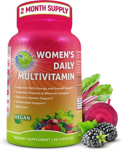 Miniatura 13 de Multivitamínico vegano de alimentos integrales sin hierro, multivitamínico metilado para mujeres y hombres, hecho con frutas y verduras, complejo B
