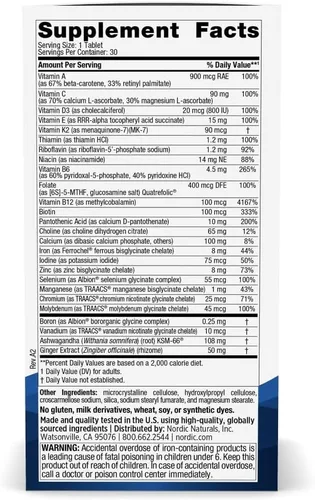 Miniatura 2 de Nordic Naturals Multivitamínico diario para mujeres One - Apoyo para piel, cabello, energía y huesos - Suplemento para la inmunidad - 20 nutrientes