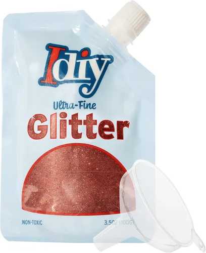 Miniatura 15 de iDIY - Brillantina ultra fina azul aguamarina (3.5 onzas), purpurina extrafina con bolsa de boquilla fácil de verter y embudo para resina, slime