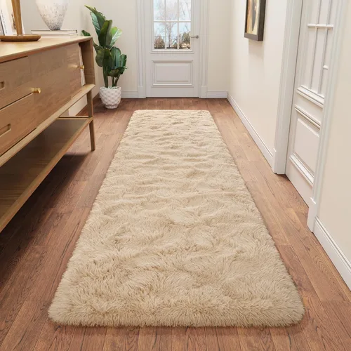 Miniatura 12 de DETUM Alfombra pequeña de 2 x 3 pies para dormitorio, Kicthen entrada, pasillo, lavable, antideslizante, color borgoña, alfombras de felpa