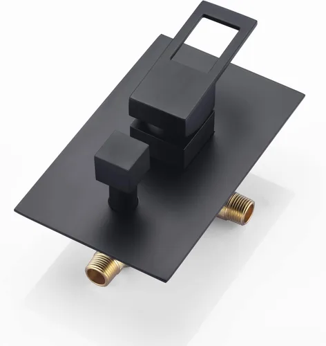 Miniatura 6 de sumerain Sistemas de ducha de equilibrio de presión negro mate con ducha de lluvia de 8 pulgadas y de mano, cuerpo de válvula áspero y moldura