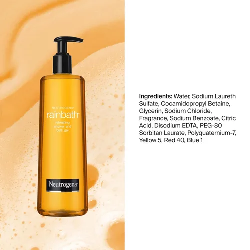 Miniatura 9 de Neutrogena Rainbath Gel limpiador de ducha y baño, gel de lavado corporal hidratante diario y gel de afeitado para hombres y mujeres, espuma cremosa