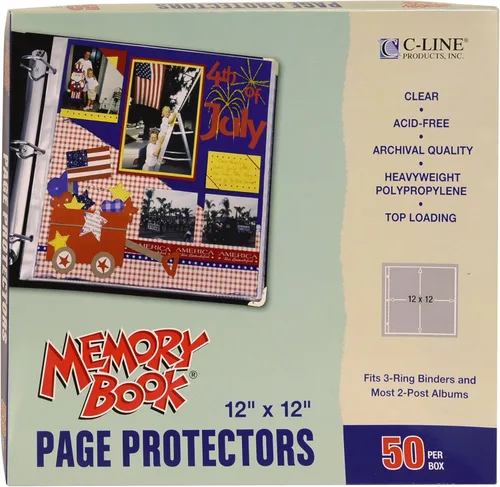 Miniatura 2 de C-Line protectores de páginas de álbum de recortes plegable panorámica, libro de recuerdos