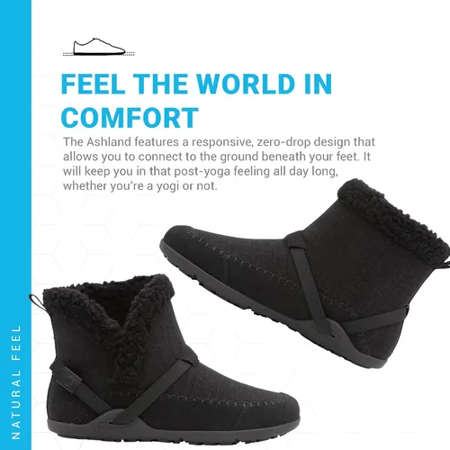 Miniatura 2 de Xero Shoes Ashland Womens Fall Boots, Vegan Casual Boots with a Soft Hemp Upper and a Cozy Faux Shearling Collar