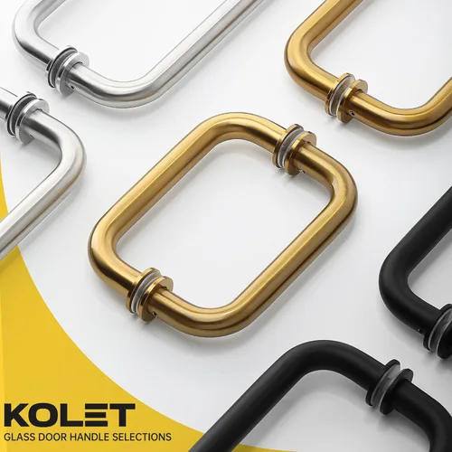 Miniatura 7 de Kolet Manija de puerta de ducha, manija de puerta de ducha de cristal de centro a centro, acero inoxidable 304, compatible con vidrio de 1/4 a 1/2
