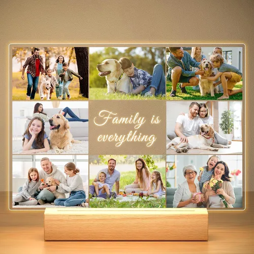 Miniatura 10 de Marcos de fotos personalizados con foto, marco de fotos personalizado con luz nocturna, marco de fotos personalizado, regalos personalizados de 5