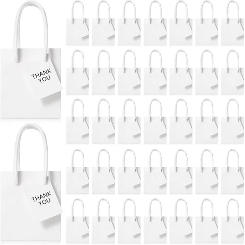 Zhehao Paquete de 50 mini bolsas de regalo para el Día de la Madre a granel de 4 x 2.75 x 4.5 pulgadas, pequeñas bolsas de regalo de agradecimiento