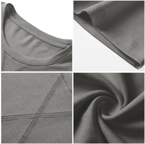 Miniatura 5 de Paquete de 3 camisetas de cuello redondo para hombre, de algodón, hipster, hip hop, clásica