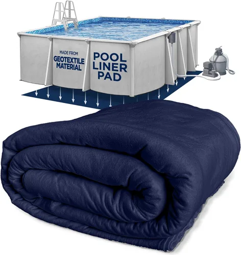 Miniatura 8 de Shop Square Almohadilla ovalada de revestimiento de piscina de 10 pies por 15 pies para piscinas sobre el suelo, acolchado debajo de la piscina