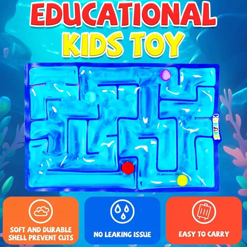 Miniatura 5 de Juguete sensorial de laberinto Fidget, juguetes sensoriales rellenos de gel para niños y adultos, para aliviar el estrés y la ansiedad, con relleno