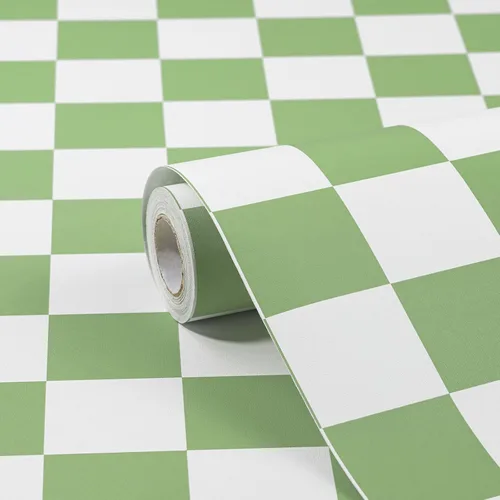 Miniatura 23 de Amiya Papel tapiz a cuadros para despegar y pegar, papel de contacto de mosaico blanco y negro, un juego de 17.3 x 480 pulgadas, moderno papel
