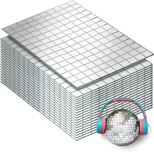 PP OPOUNT 3000 PIEZAS Azulejos de Espejo Autoadhesivos, Azulejos de 10x10mm para DIY, Decoración para el Hogar y Fiestas, Azulejos de Mosaico de