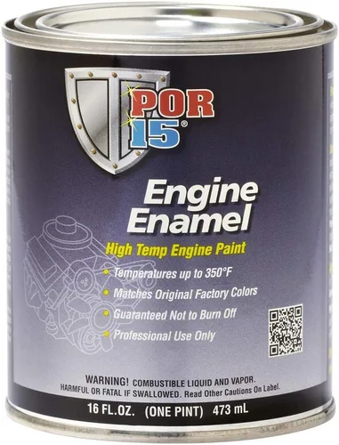 Miniatura 5 de POR-15 Esmalte para motor, pintura para motor de alta temperatura, 16 onzas líquidas, color negro