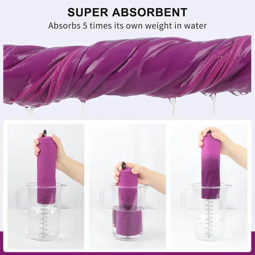 Miniatura 4 de Toalla de microfibra Rainleaf perfecta para viajes y gimnasio y camping. Secado rápido - Super absorbente - Ultra compacta - Liviana. Adecuada