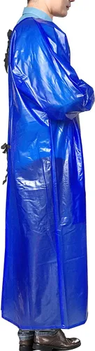 Miniatura 8 de SUJAN Traje Antisalpicaduras Delantal Impermeable Resistente a Químicos, Mono de PVC de Manga Larga Azul real