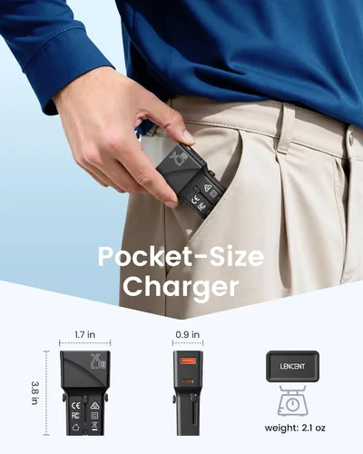 Miniatura 7 de Cruise Ship Essentials, adaptador aprobado por crucero con PD 25W USB C cargador rápido sin sobretensiones sin enchufes para Royal Caribbean Viking