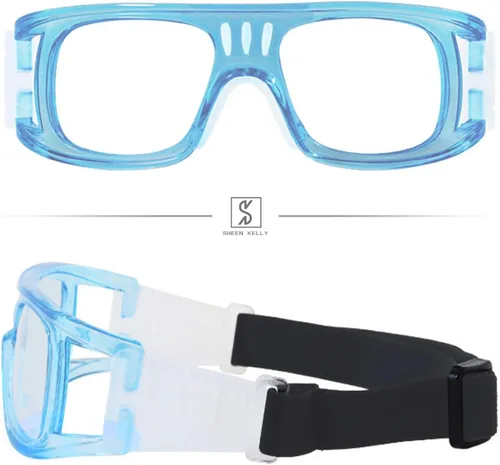 Miniatura 2 de SHEEN KELLY Gafas deportivas profesionales para adultos, gafas de seguridad protectoras para baloncesto, gafas de baloncesto para hombres con Azul
