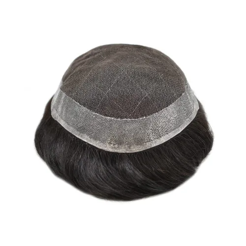 Miniatura 6 de Sistema de reemplazo de cabello de encaje para hombres, piezas de cabello, tupé para hombres, sistemas de cabello humano real, protesis capilar