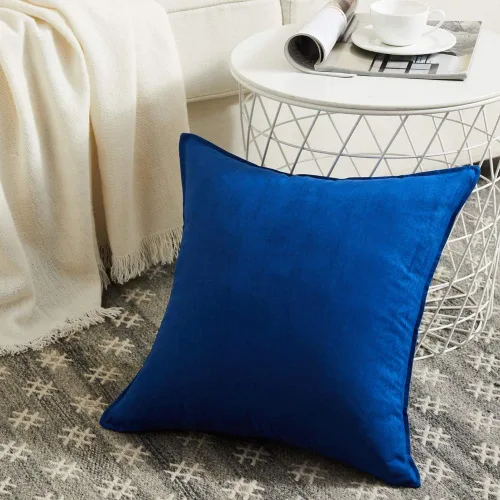 Miniatura 2 de Fancy Homi - Paquete de 2 fundas de almohada decorativas azul real de 14x14 pulgadas para sala de estar, sofá cama, sofá, decoración moderna bohemia