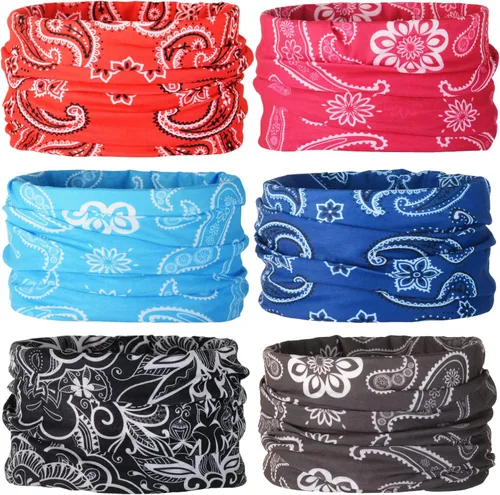 Miniatura 10 de Polaina para el cuello para hombres y mujeres, bandana para la cabeza, bufanda para la cara, cubrebocas, calentador, pasamontañas, sin costuras