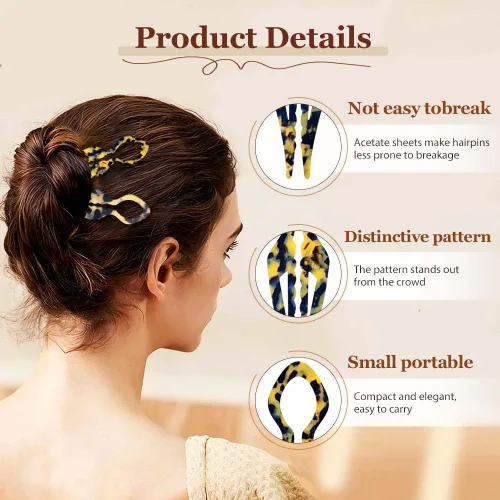 Miniatura 4 de Horquillas francesas para mujer, horquillas para el cabello mayoritario, pinzas elegantes para mujeres para recoger, moños, mecanismo de bloqueo