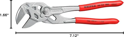 Miniatura 11 de KNIPEX - Llave de alicates, cromada (86 03 180), rojo
