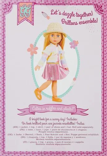 Miniatura 3 de Glitter Girls – Ropa para Muñeca de 14 Pulgadas – Conjunto de Volantes y Plisados para Guapas – Chaqueta Arcoíris, Falda, Sombrero y Zapatos