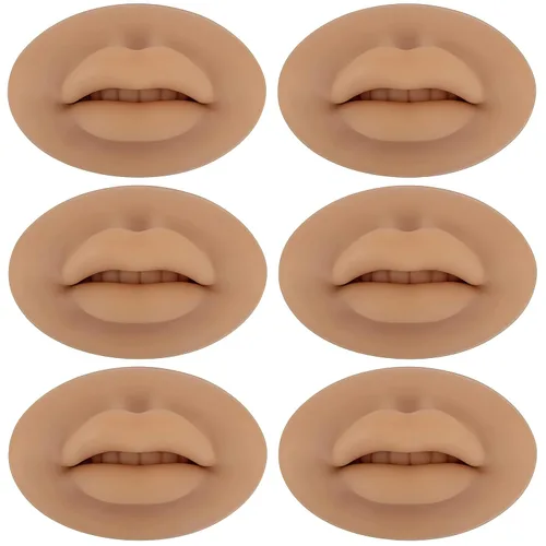 Miniatura 11 de Tattoo Fake Lips 3Pcs Tattoos Practice Lips 5D Silicone Lip for Makeup Practices Realistic Tattooss Practicess Skins Training Microblading Practics