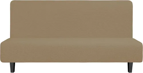 Miniatura 27 de Easy-Going - Funda elástica para futón, cubierta para sofá cama sin brazos, protector de muebles sin reposabrazos con parte inferior elástica