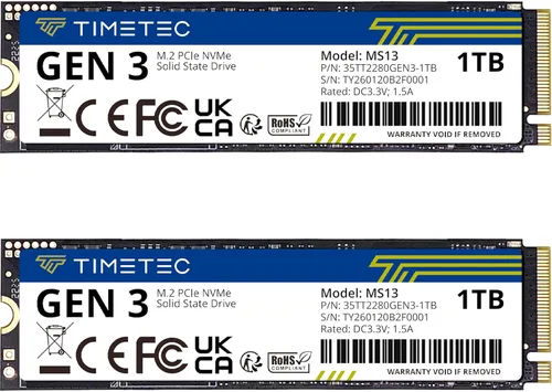 Miniatura 10 de Timetec Pinnacle 256GB SSD NVMe PCIe Gen3x4 8Gb/s M.2 2280 3D NAND de alto rendimiento SLC caché velocidad de lectura/escritura hasta 2,000/1,600