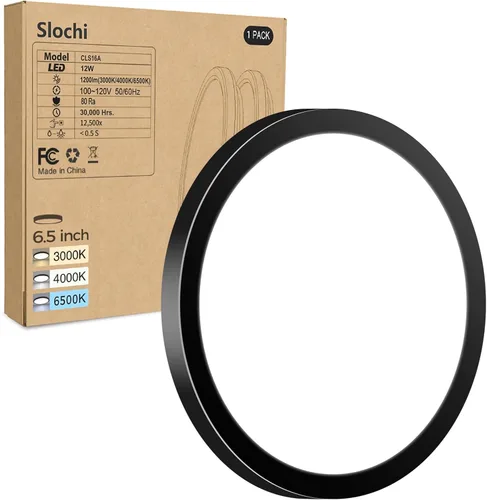 Miniatura 17 de Paquete de 2 lámparas LED de techo empotradas, 3000K-4000K-6500K y equivalente a 100W, lámpara de techo empotrada moderna para cocina de 15W