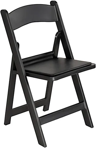 Miniatura 7 de Allpop Paquete de 4 sillas plegables de resina con asiento acolchado de vinilo, capacidad de 550 libras, juego de sillas comerciales para fiestas