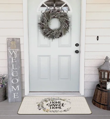 Miniatura 4 de Home Sweet Home Felpudo – Tapete antideslizante de bienvenida de 17 x 30 pulgadas para entrada interior, tapete de bienvenida al aire libre, tapete