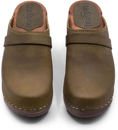 Miniatura 6 de Sandgrens Zuecos de madera sueca hechos a mano para mujer, mule de tacón alto Dublín