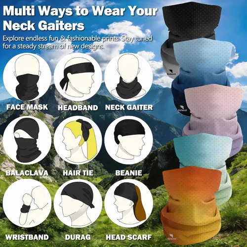 Miniatura 4 de Polaina de cuello refrescante de verano, protección solar UV 50+, máscara facial de malla transpirable de seda de hielo para ciclismo, correr